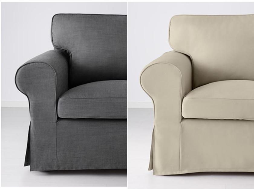 Ikea's Ektorp in either grey or beige would work in the living room.